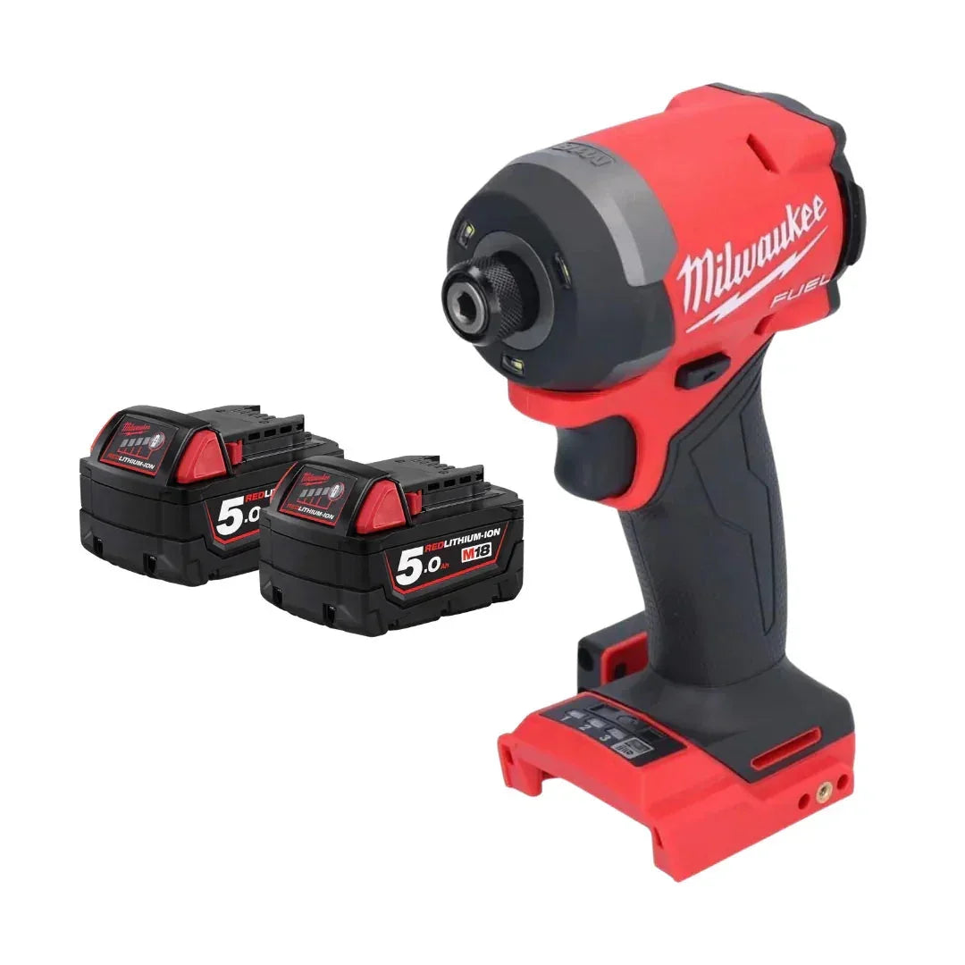 Milwaukee 18V Cordless Impact Driver Kit with 2 x 5.0Ah Li-Ion Batteries