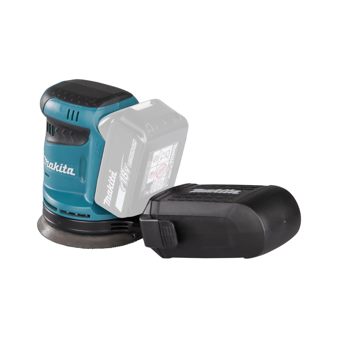 Makita 18V LXT DBO180Z Orbital Sander Kit with 2 x 5.0Ah Li-Ion Batteries