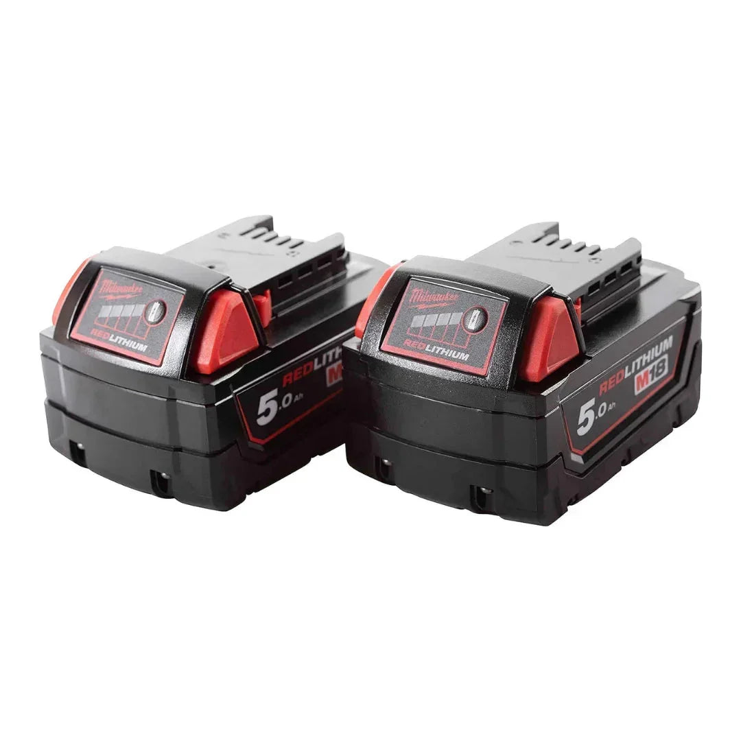 Milwaukee M18 BOS125-0 Orbital Sander Kit with 2 x 5.0Ah Li-Ion Batteries