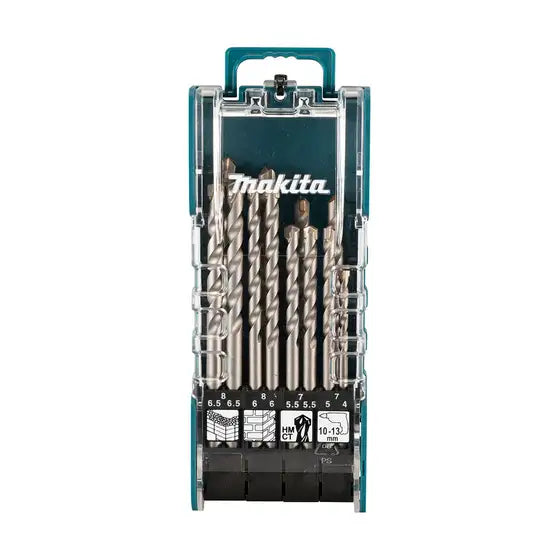 Makita DIY Masonry Percussion Drill Bit Set 12 Piece – Multi-Size Drill Bits