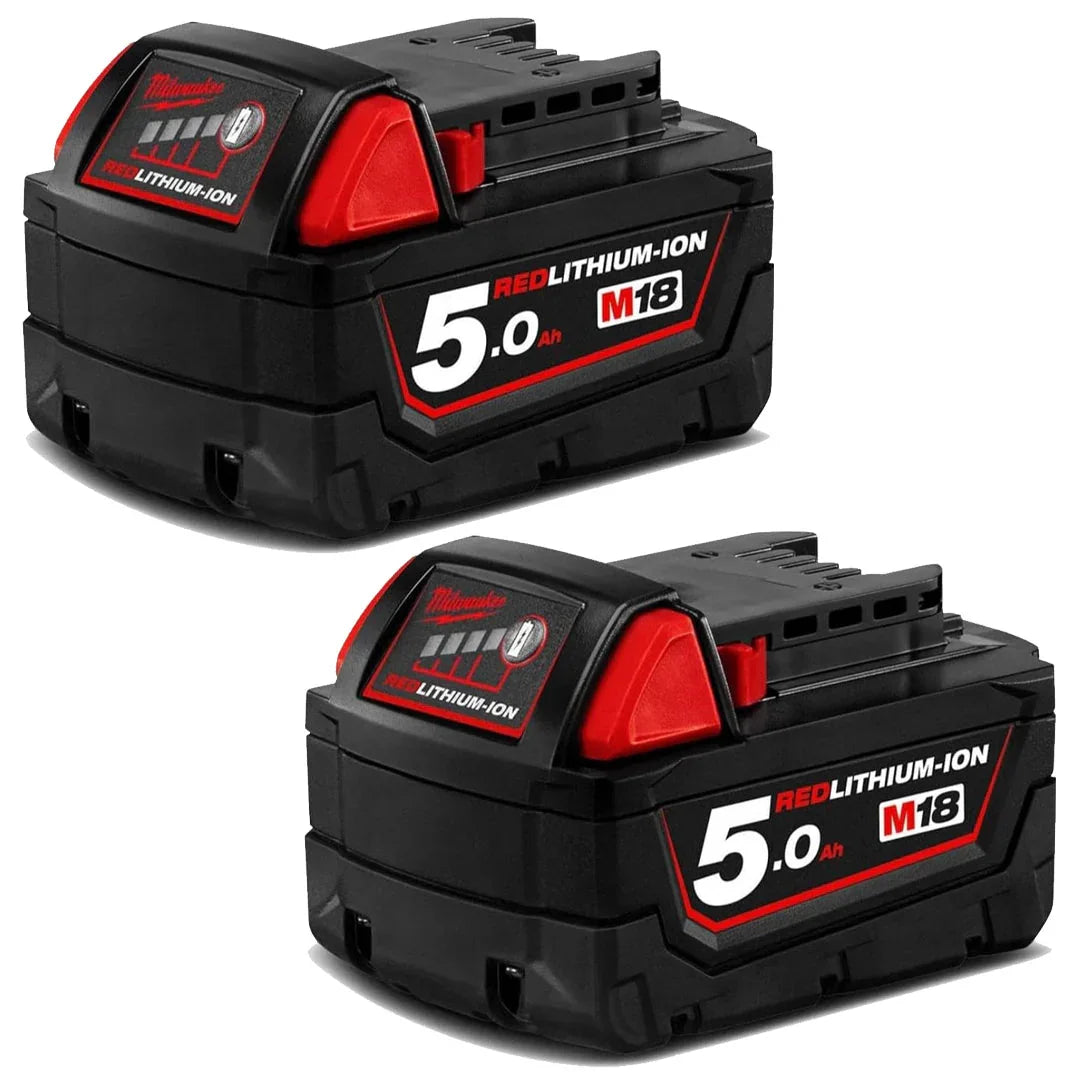 Milwaukee 18V 5.0Ah Li-Ion Battery Twin Pack