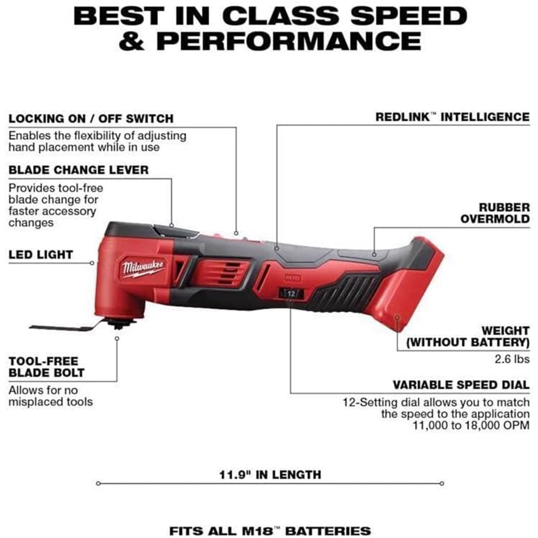 Milwaukee 18V Cordless Multi-Tool Kit with 2 x 5.0Ah Li-Ion Batteries